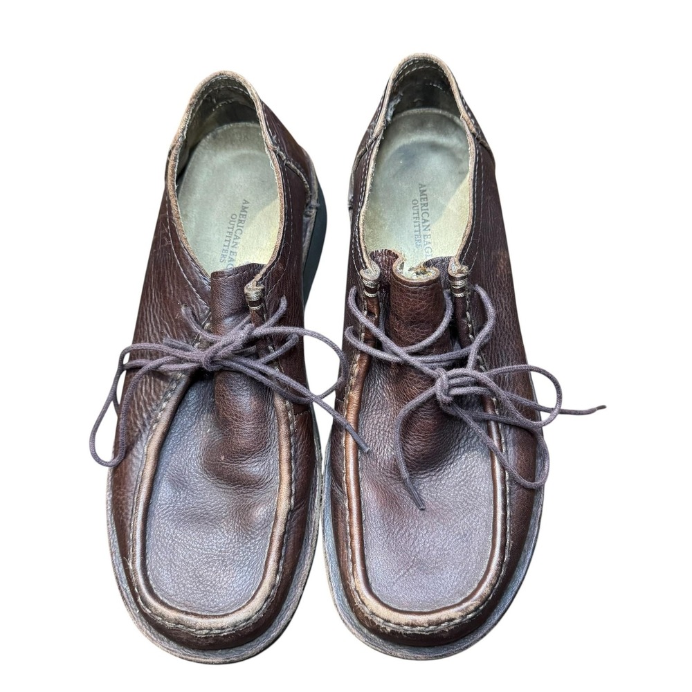 American Eagle Outfitters Shoes Mens Size 9 Brown Moccasin‎ Lace Up Comfort